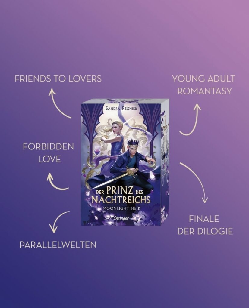 Buchcover „Der Prinz des Nachtreichs 2. Moonlight Heir" von Sandra Regnier, erscheint am 14. August 2026 bei Oetinger